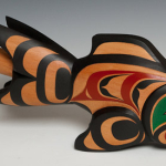 Salmon Rattle by Trevor Hunt Northwest Coast wood sculpture