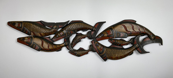 Salmon Running by Ron Aleck 34x10 2,800