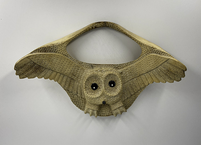 "Owl" by Edwin Noongwook alaskan sculpture